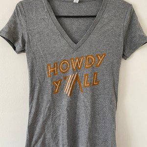 Whataburger Howdy Y'All Grey V-Neck